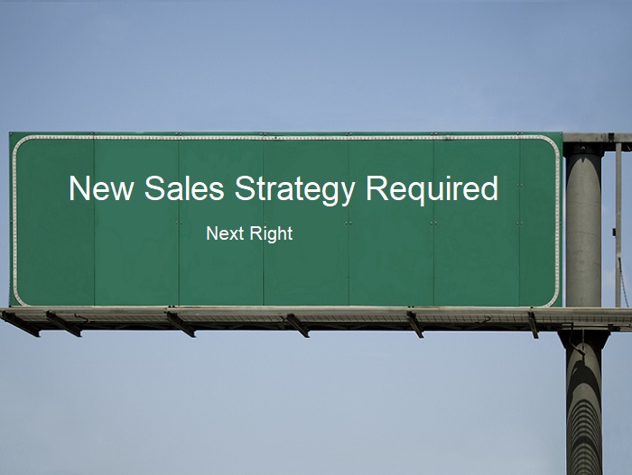Road sign showing sales strategy fails